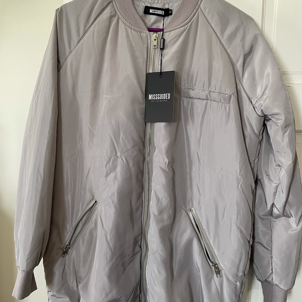 Missguided Long-Lined Bomber Jacket